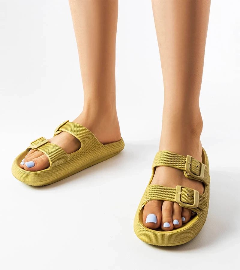 Padova zelené gumené žabky s prackami