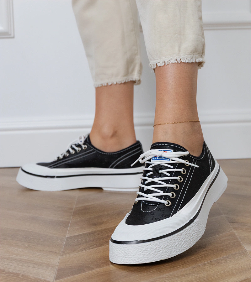 Čierne dámske tenisky na platforme Greta