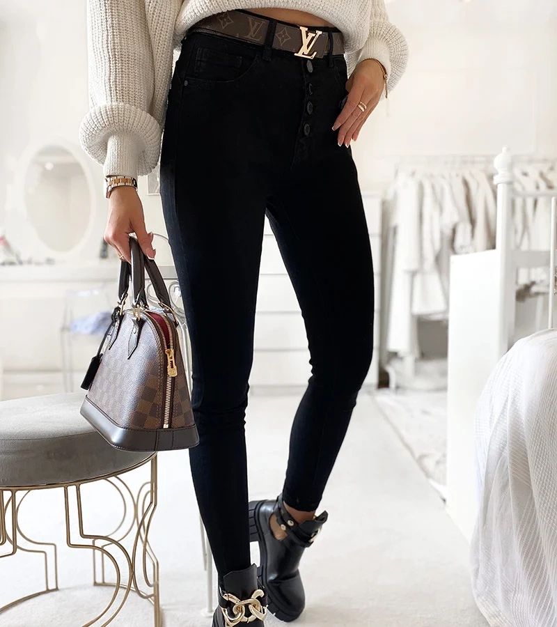 Čierne džínsy Windy