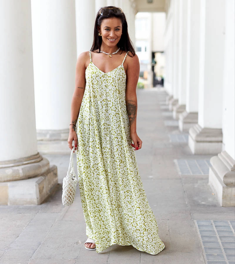 Zelené voľné šaty značky Giona