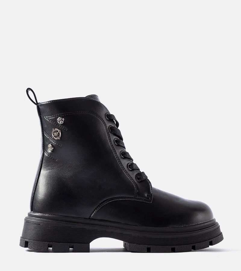 Grafitové zateplené detské čižmy Basara