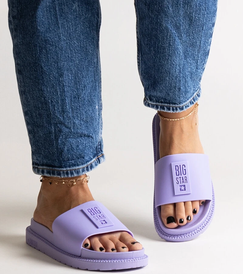 Fialové šľapky Big Star LL274426