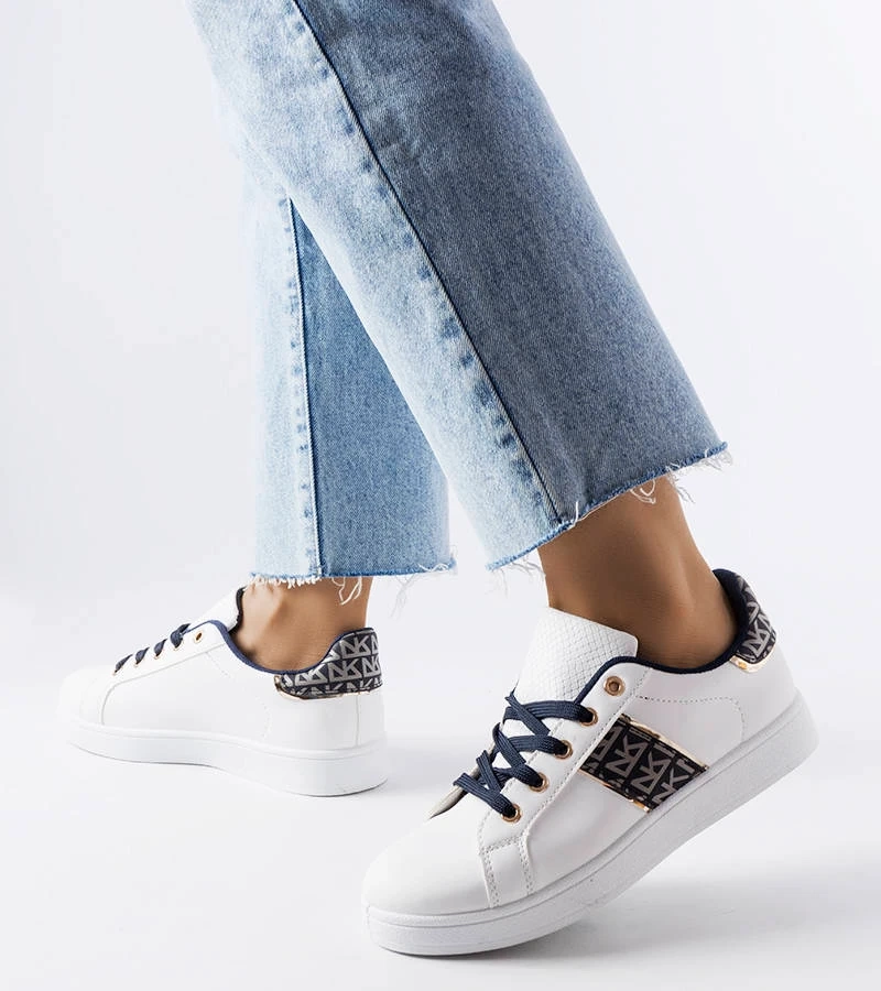 Biele tenisky na platforme od Lanoie