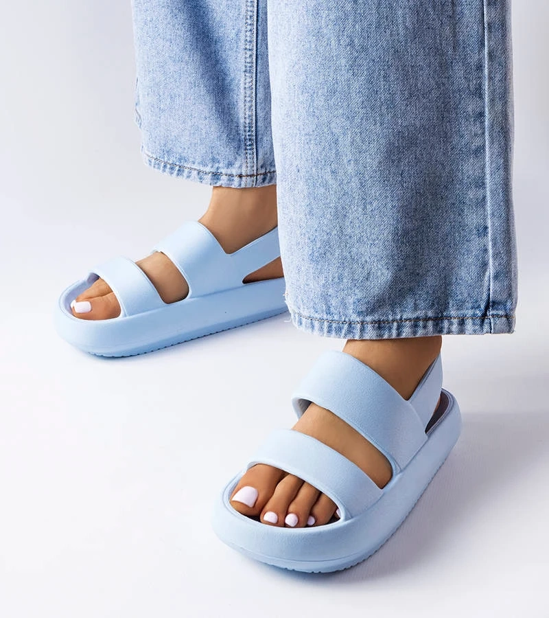 Modré žabkové sandále Émond