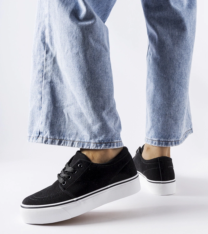 Čierne tenisky Abboud z eko-semišu