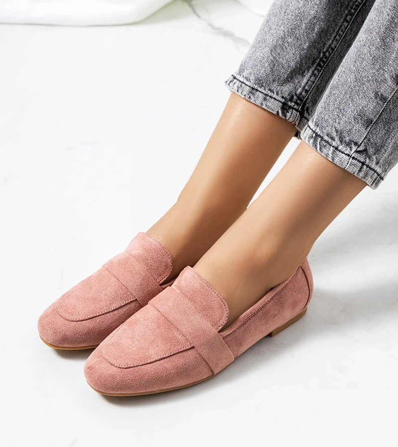 Ružové dámske poltopánky Hanny