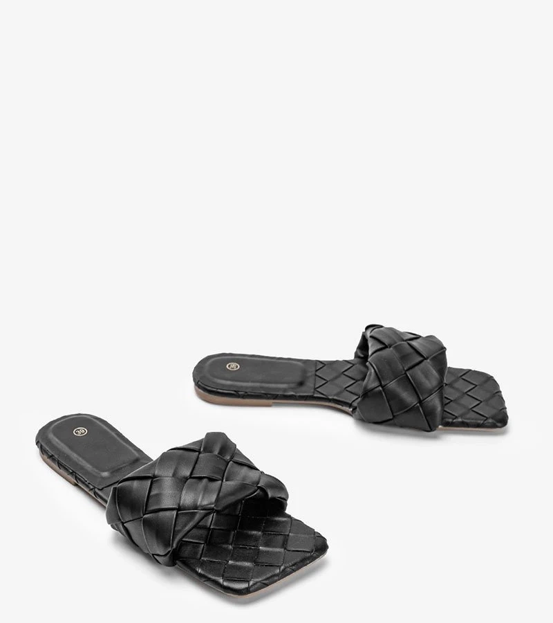 Čierne pletené žabky Chimmie