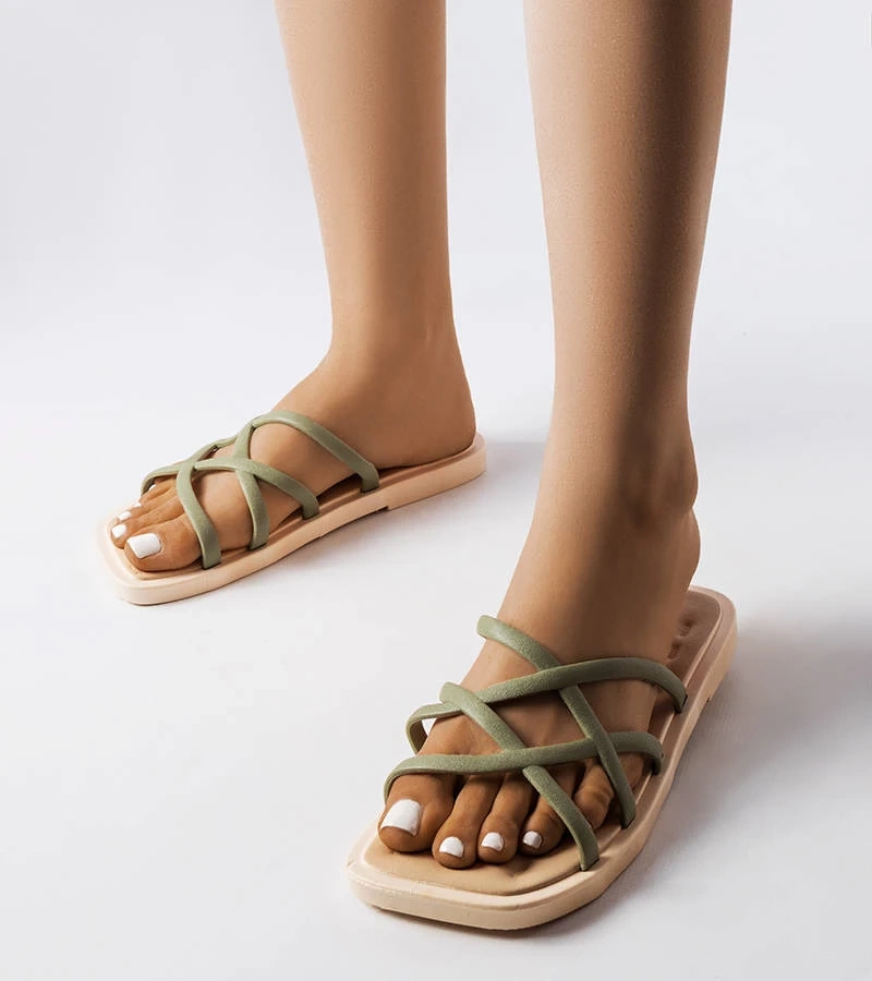 Zelené gumené žabky Pearlman