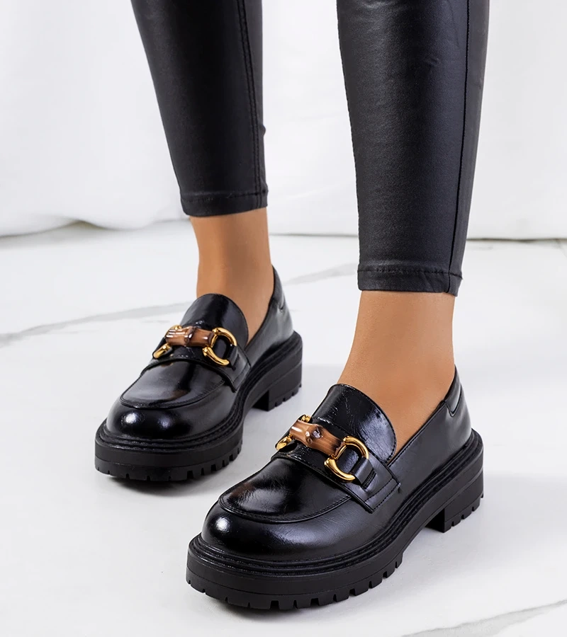 Čierne mokasíny Kemze