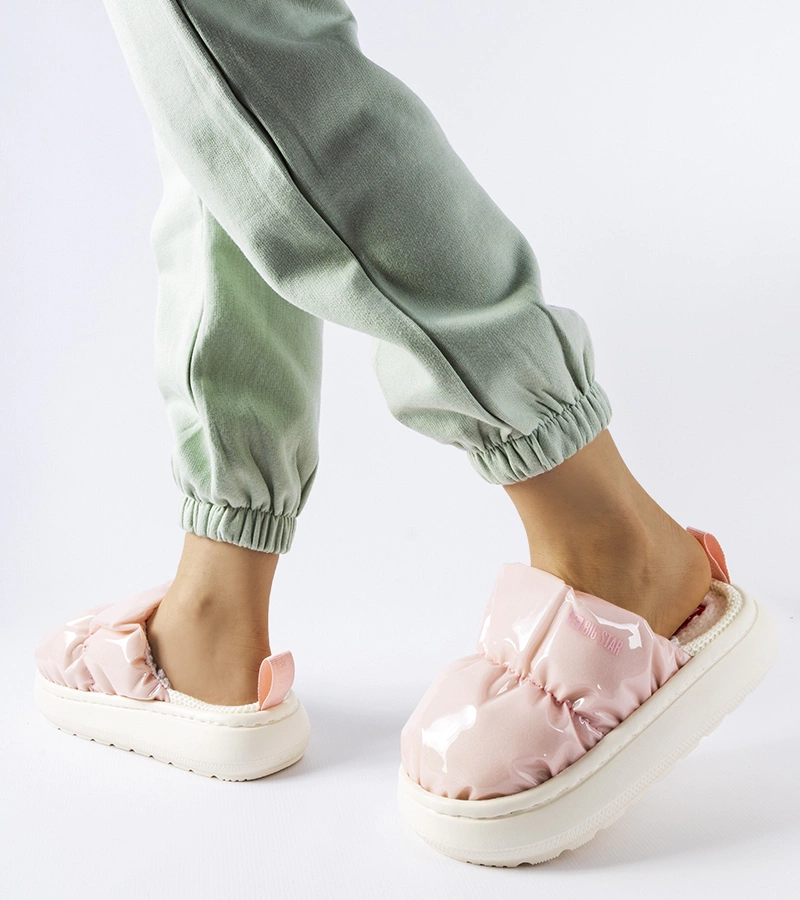 Ružové zateplené papuče Big Star MM274129