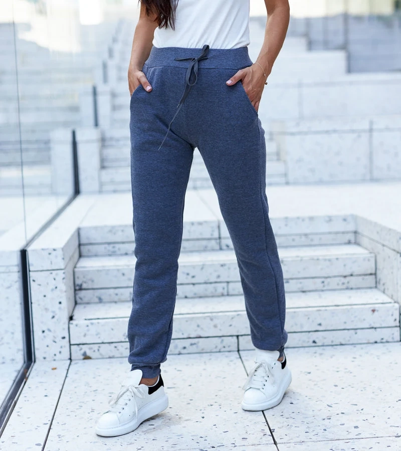 Sivé dámske tepláky Elvia