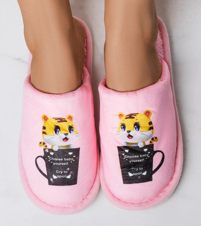Ružové mäkké papuče Catcup