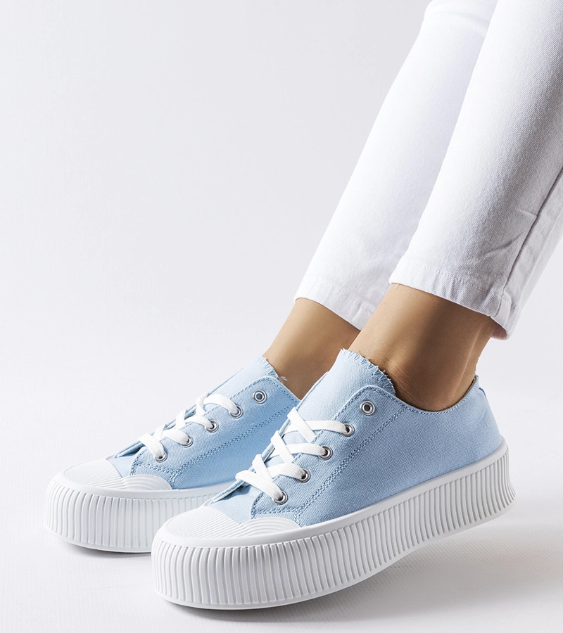 Modrá tenisky s hrubou platformou Fortunata