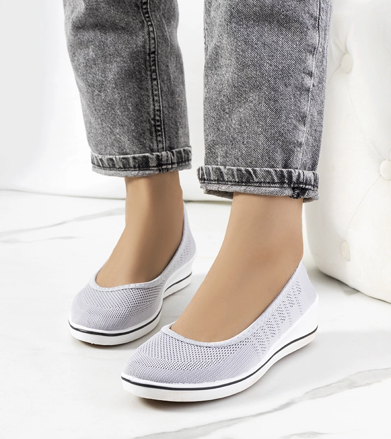 Šedé tenisky Loane na podpätkoch