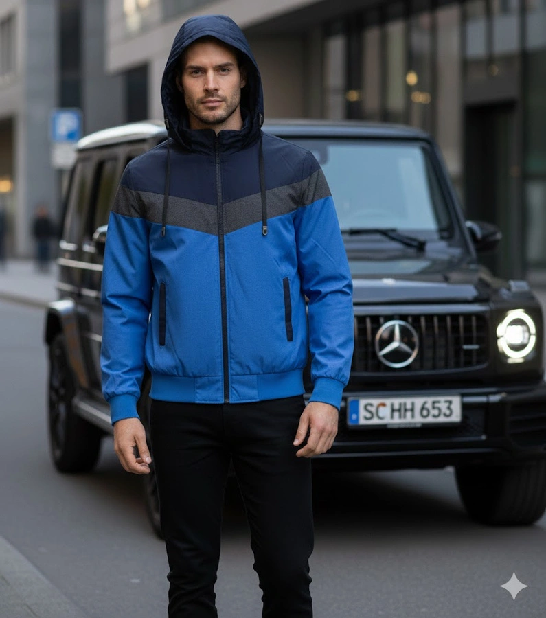 Pánska tmavomodrá prechodná bunda Dupont