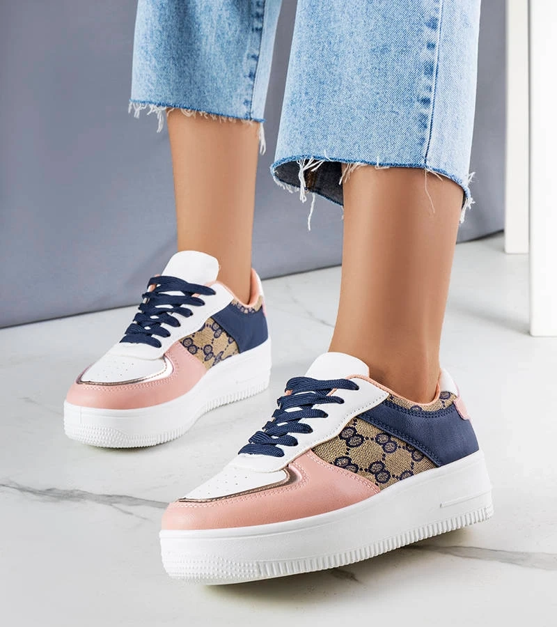 Ružovo-modré dámske tenisky Luzia