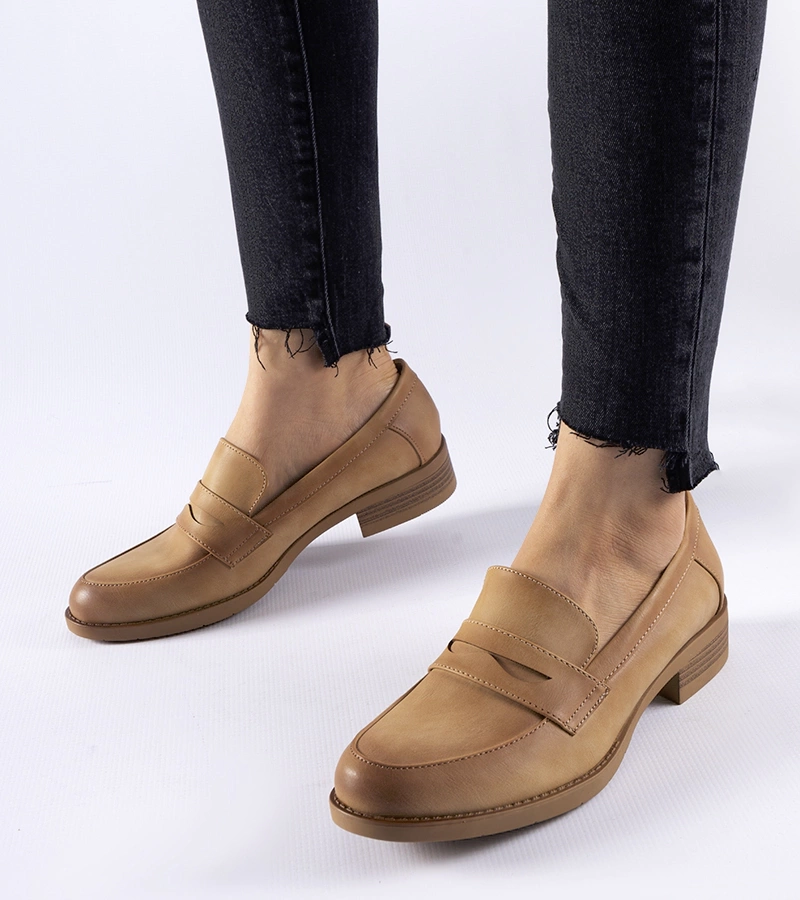 Bežové elegantné mokasíny Beaufort