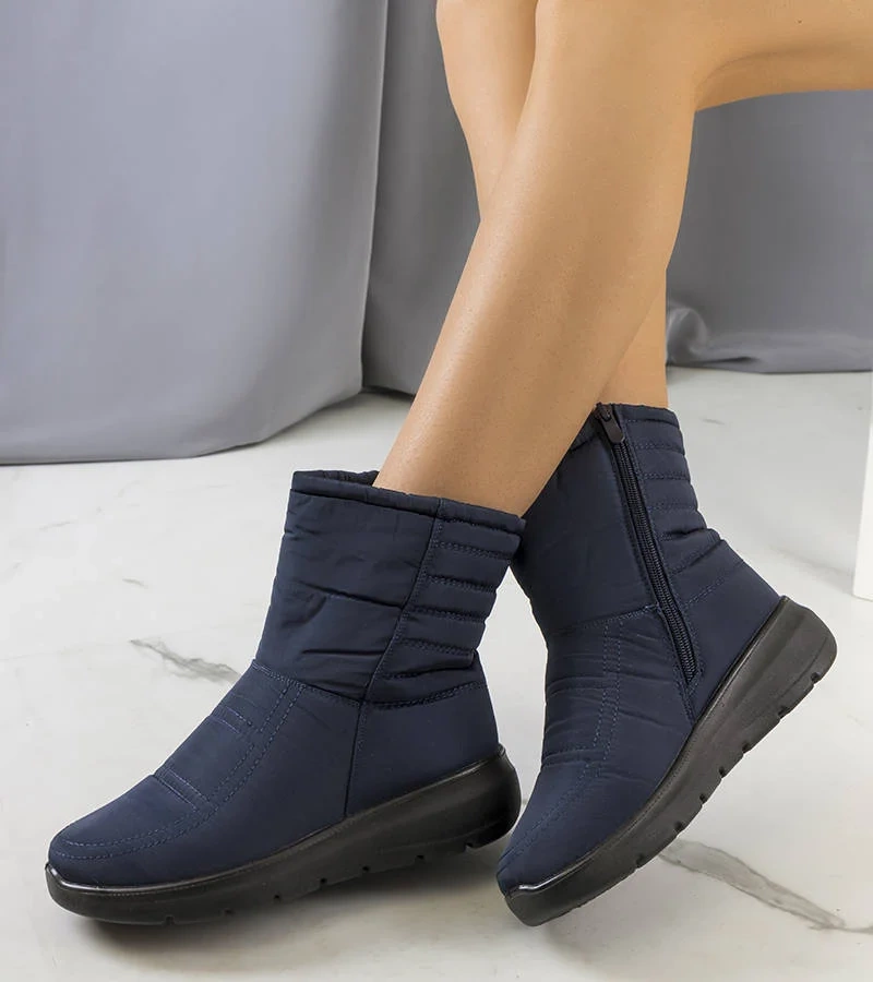 Alani námornícka modrá prešívaná snehová obuv