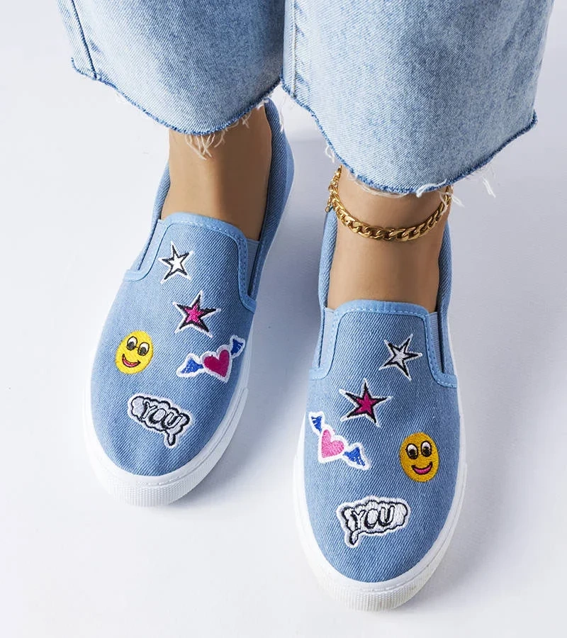 Modré tenisky s nášivkami Giguère