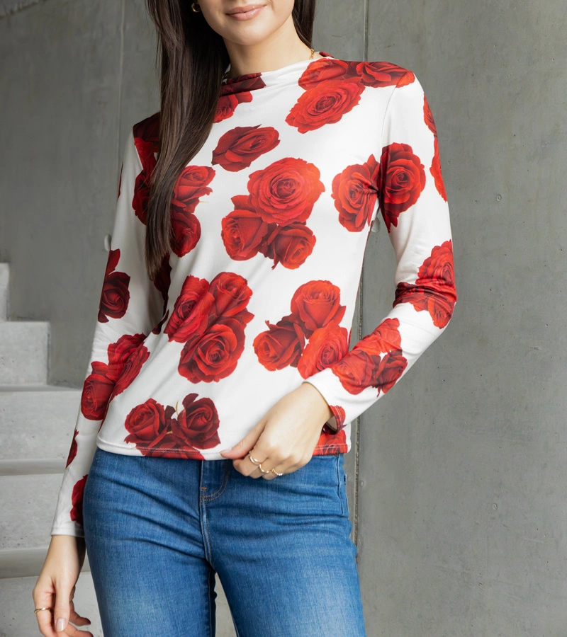 Béžová blúzka zdobená printom Amaya