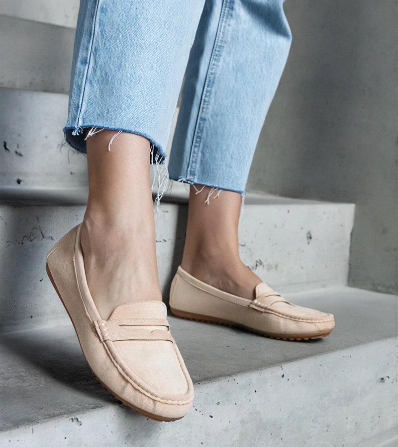 Bežové mokasíny z eco zamszu Cellarengo