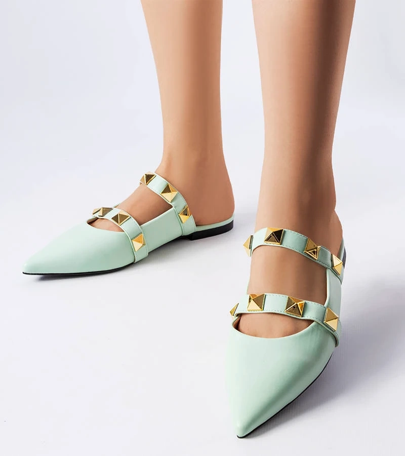 Ruckman zelené žabky so špicatou špičkou