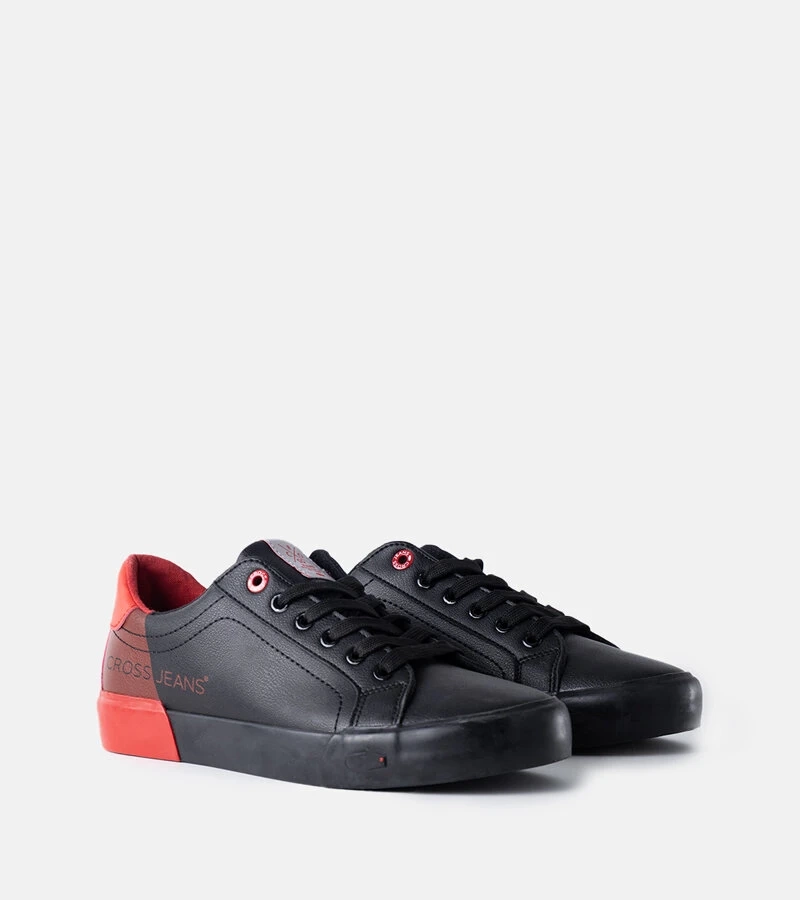 Čierno-červené pánske tenisky CROSS JEANS