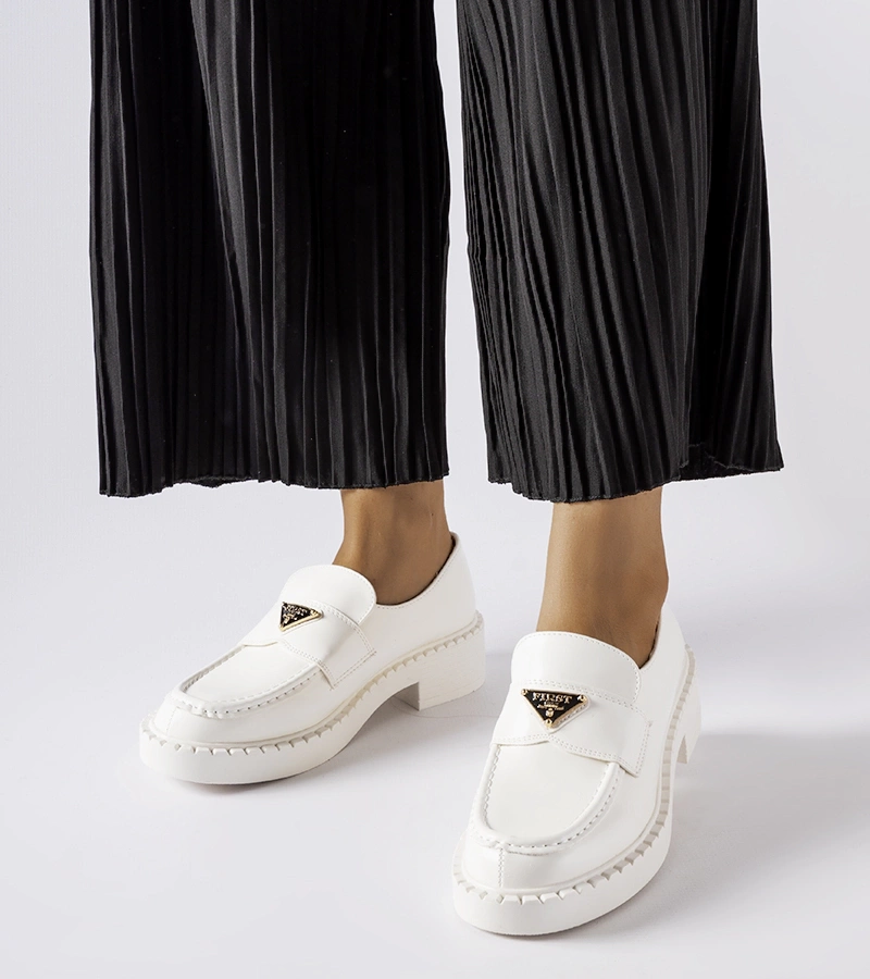 Dámske biele mokasíny Milne