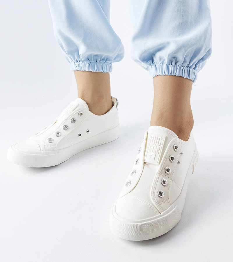 Biele slip-on tenisky Big Star LL274162