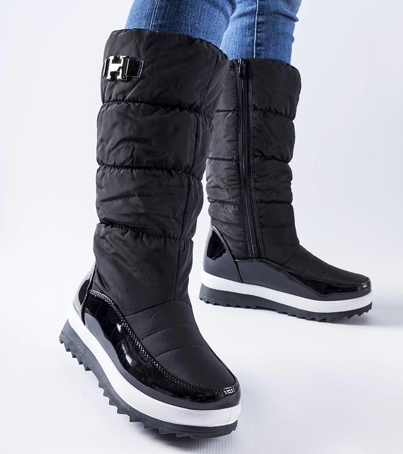 Čierne zateplené vysoké snehule Canneto