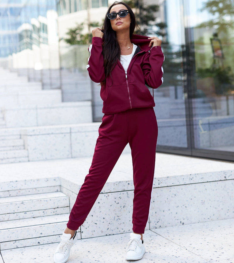 Bordová 2-dielna súprava teplákov Chenard