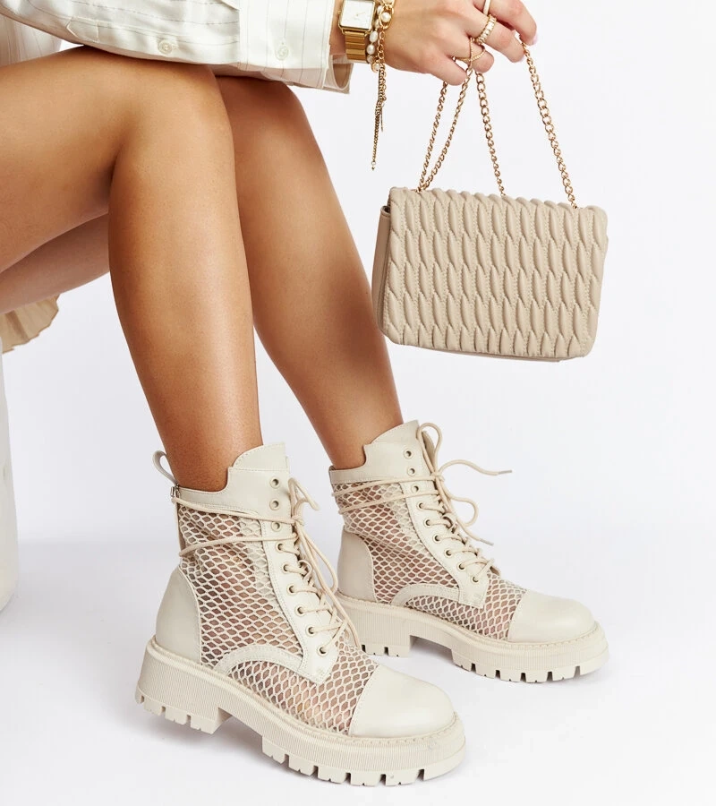 Bežové priesvitné tretry Waldeck