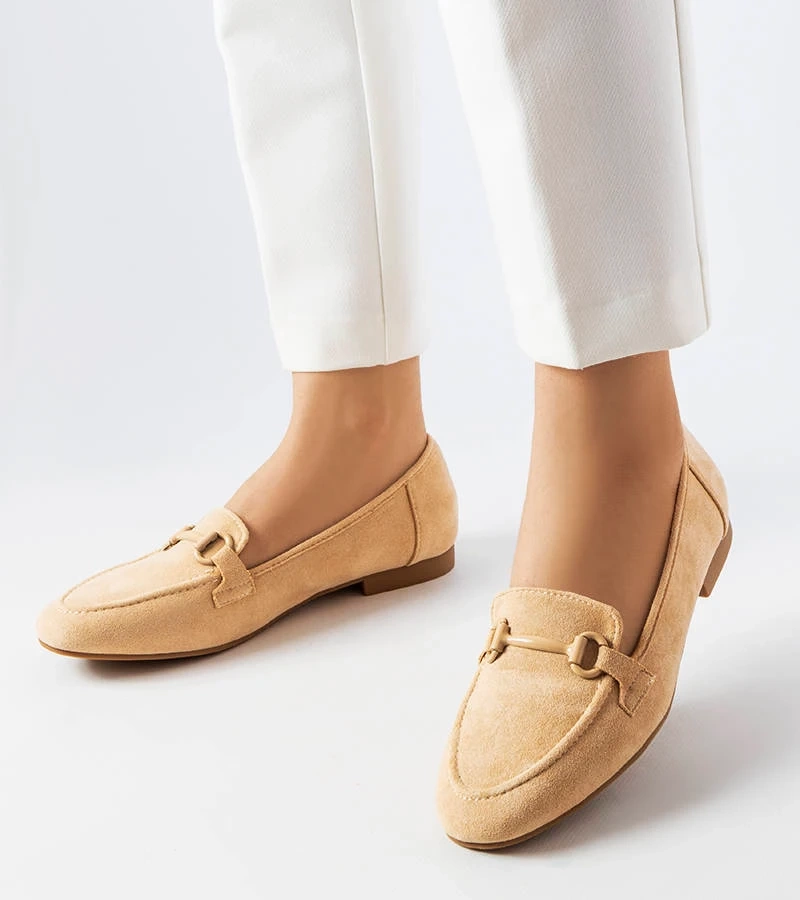 Béžové dámske mokasíny Hinkle