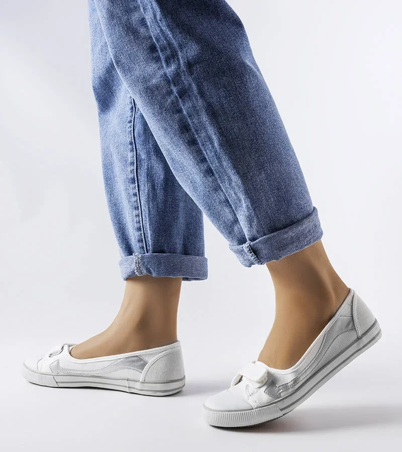 Biele textilné tenisky Winifred