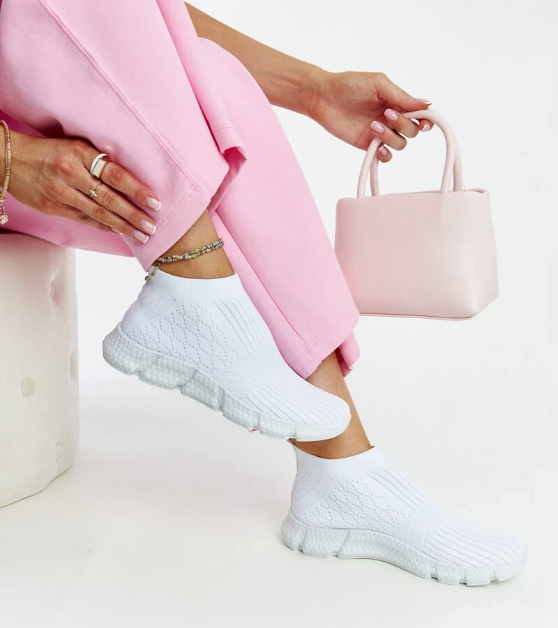 Biela ľahká športová tenisky Vaclava