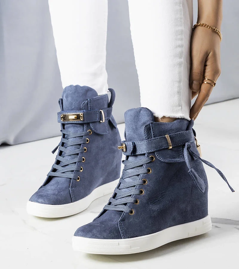 Modré tenisky na platformách Annabelle