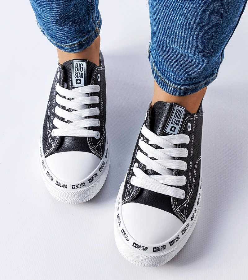 Big Star čierne ažurové tenisky FF274023