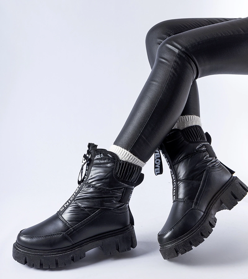 Čierne zateplené pikované snehule Lessard