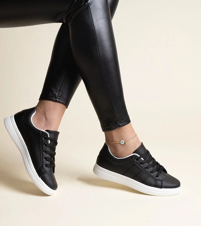 Čierne tenisky z eko kože Cathleen