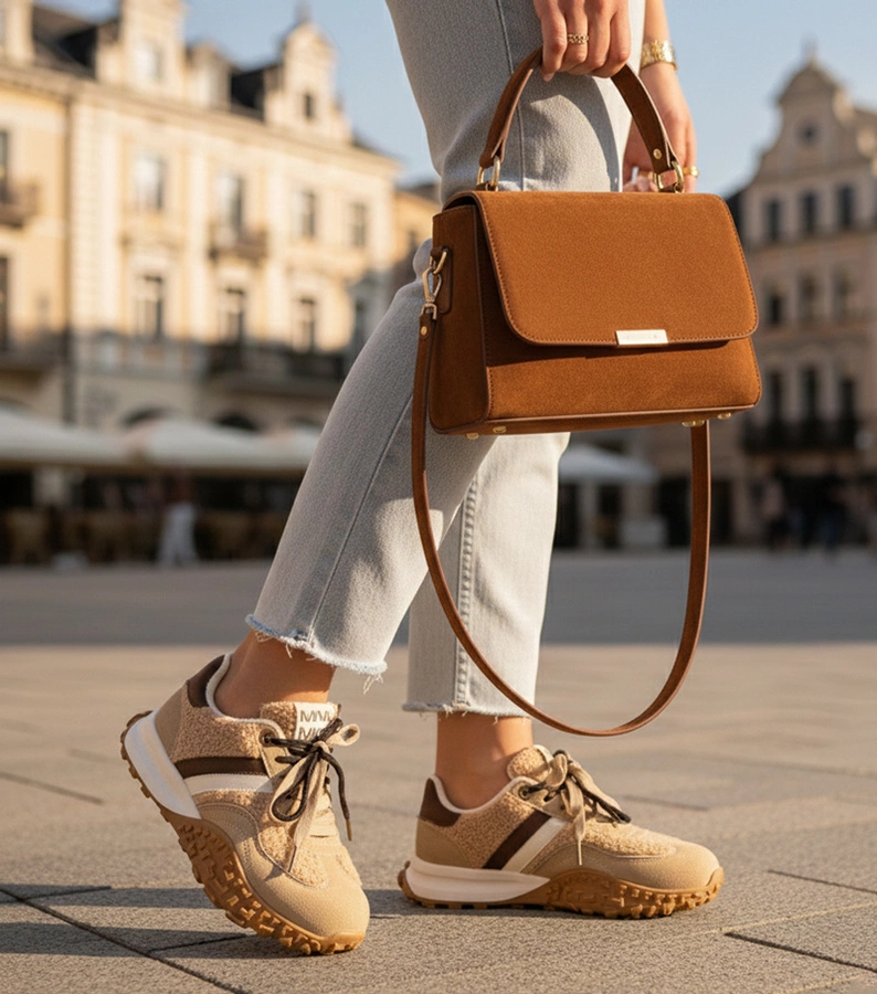 Hnedé zateplené tenisky s kožušinkou Sanna