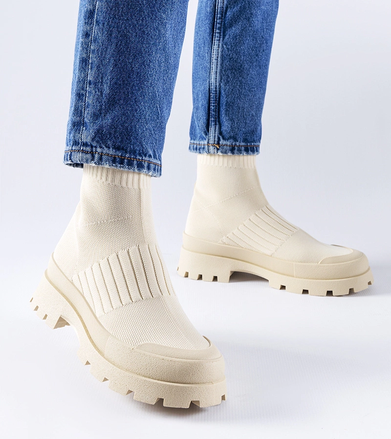 Bežové tenisky s pružným zvrškom Varden