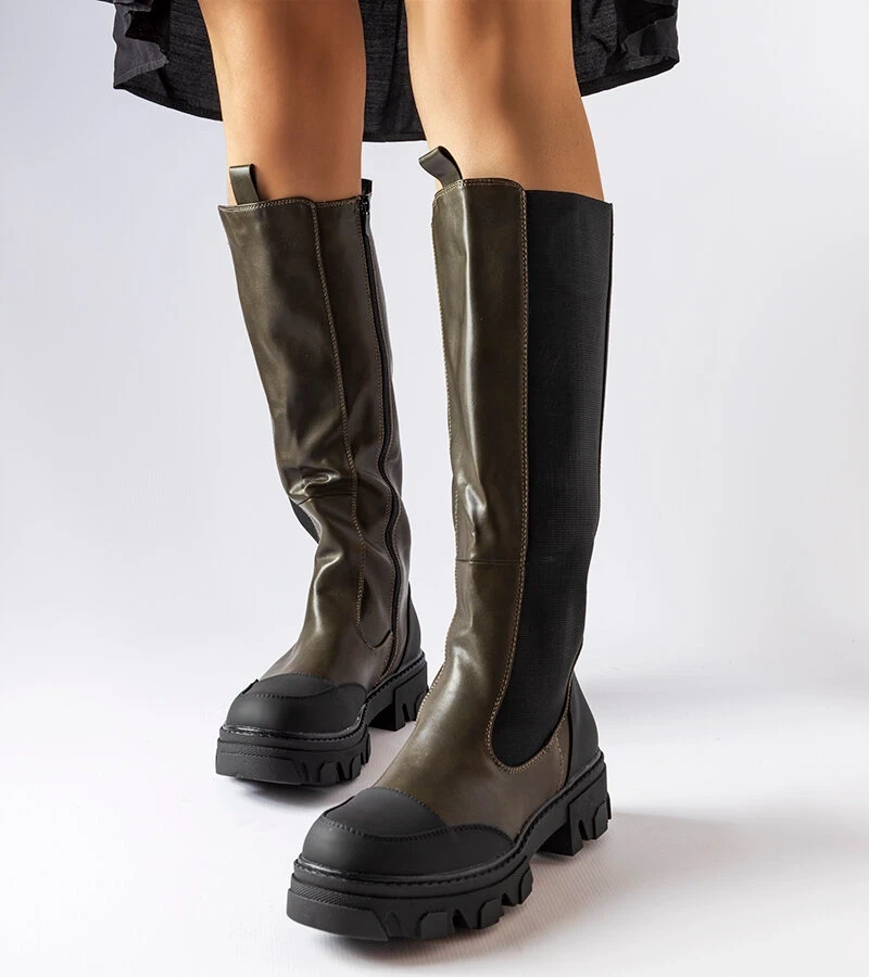 Zelené vysoké topánky Pasquale