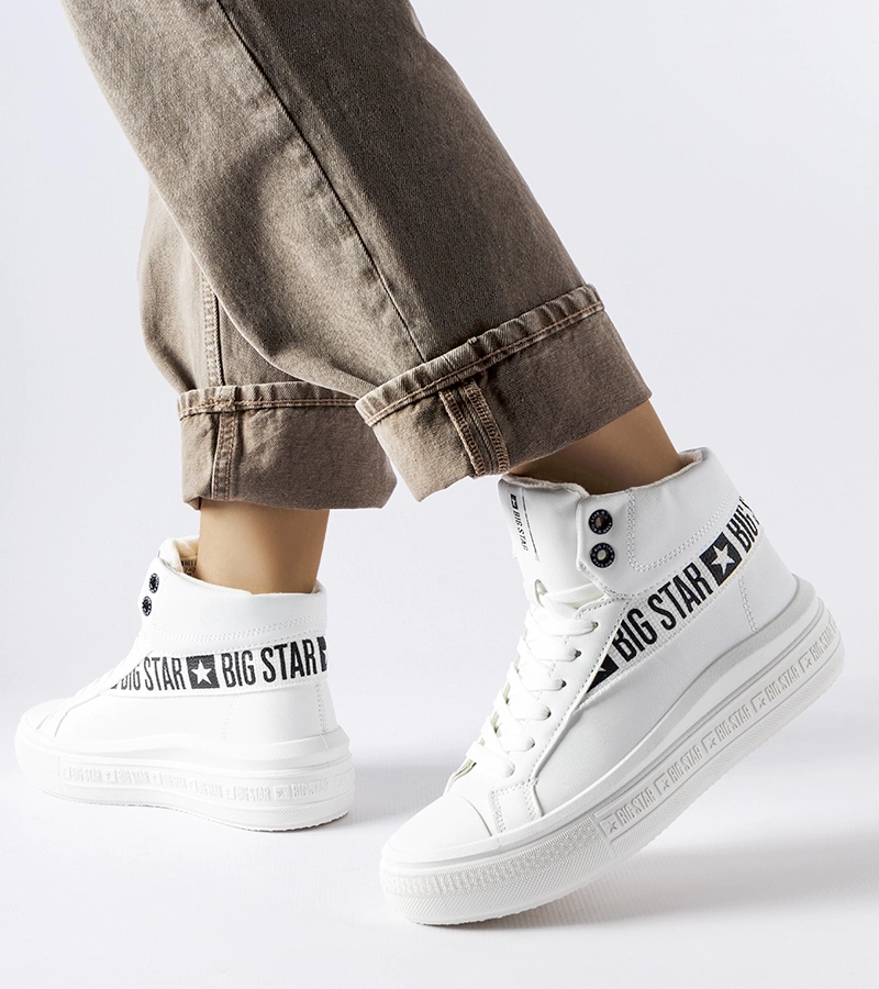 Biela zateplené tenisky Big Star MM274009