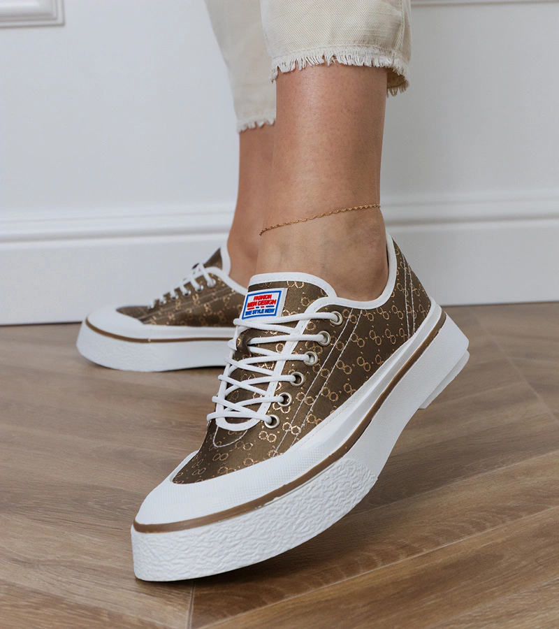 Hnedé dámske tenisky na platforme Greta