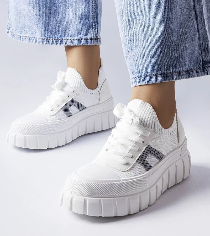 Biele tenisky na platforme Charpentier