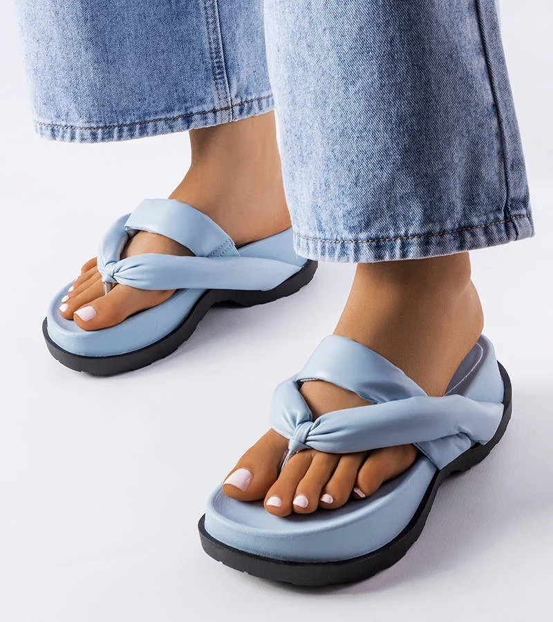 Modré žabky na platforme Lachapelle