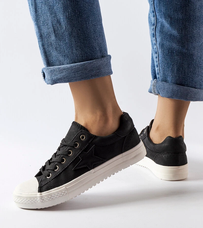 Čierne textilné tenisky Padovano