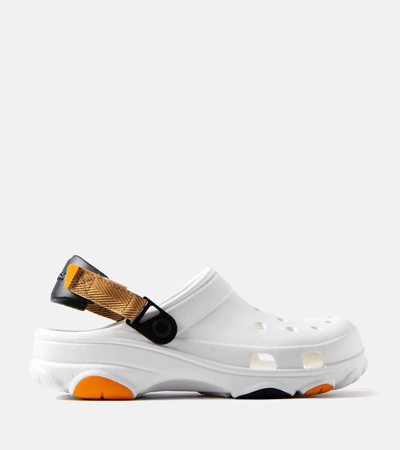 Biele perforované žabky Crocs