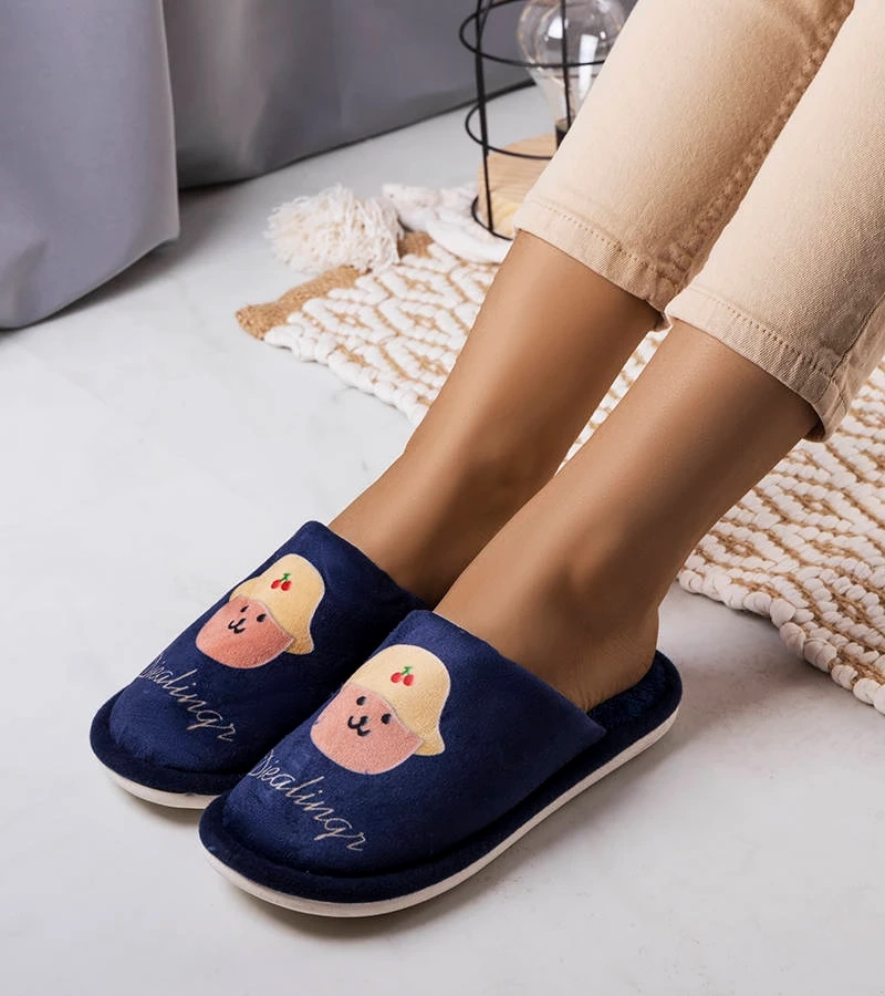 Mäkké papuče Diealings v námorníckej modrej farbe