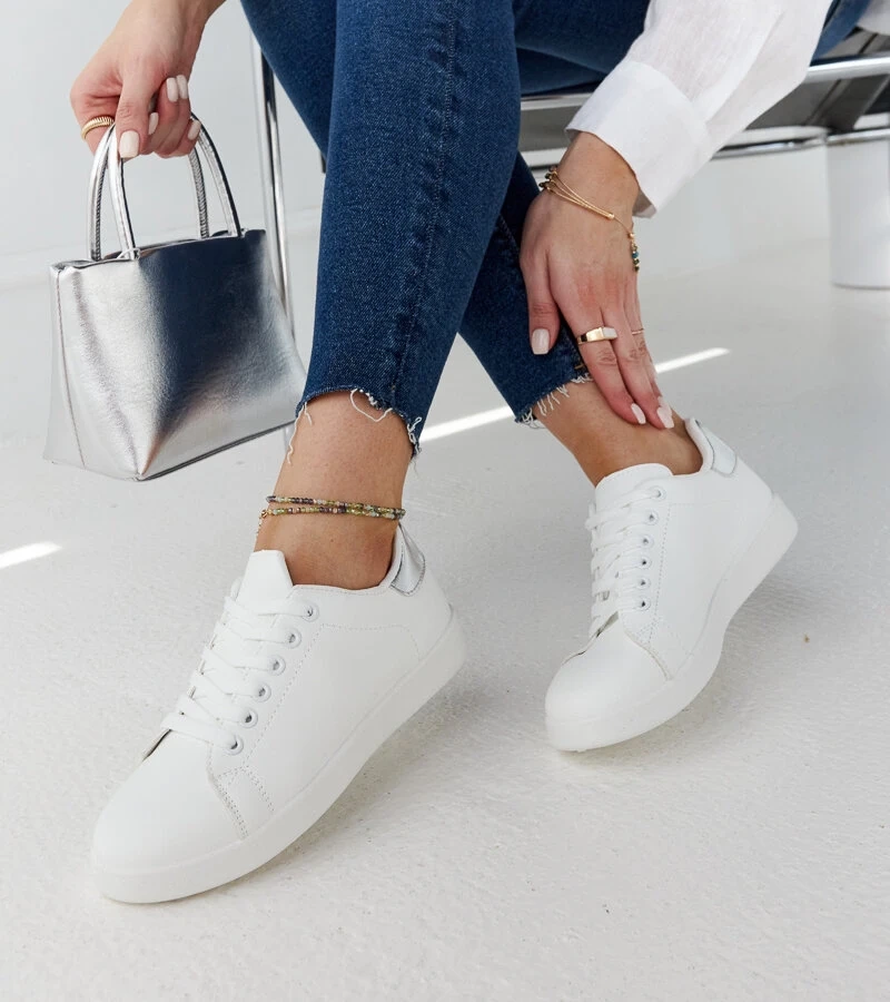 Biela platformová tenisky Hagosa